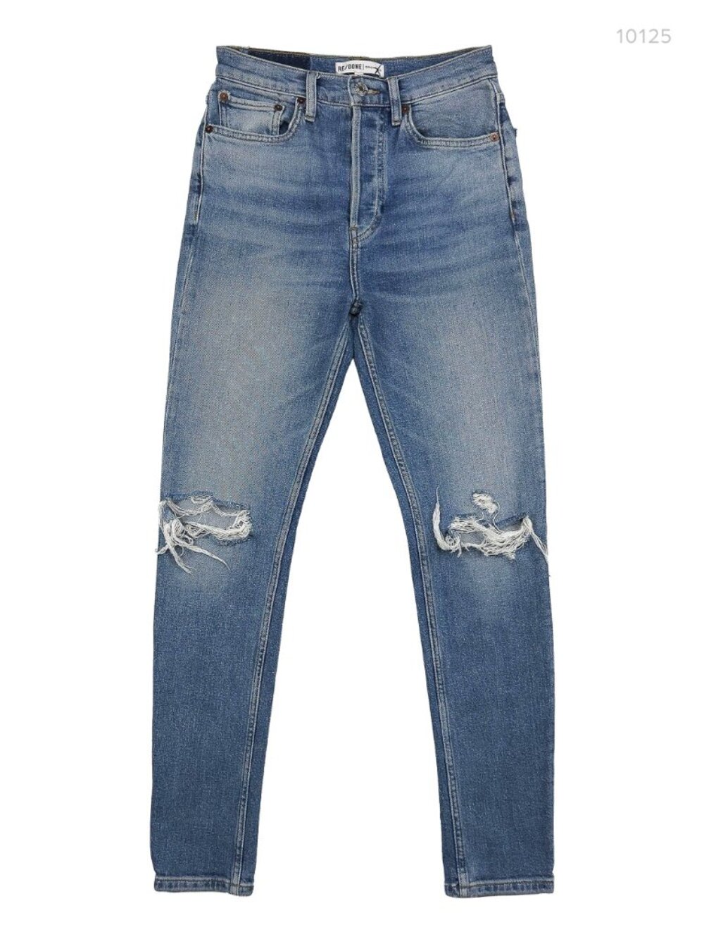 RE/DONE Originals Ultra High Rise Distressed Skinny Jeans 25 190-3WUHR - Picture 2 of 12